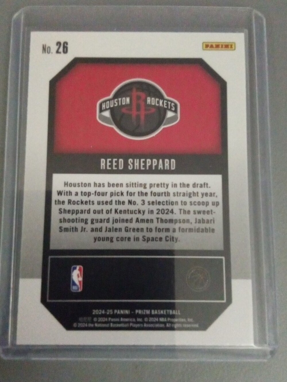 Panini Reed Sheppard Rookie Cards - Red Accents - Picture 8 of 14